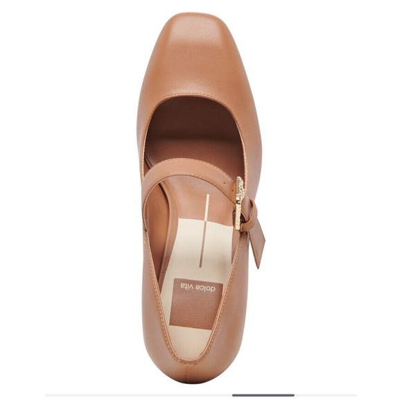 NEW Dolce Vita Womens Lakota Mary Jane Pumps Caramel Brown Leather Size 7.5 - Picture 4 of 6